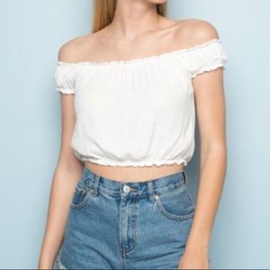 Brandy Melville White Crop